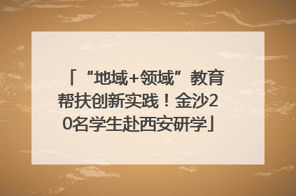 “地域+领域”教育帮扶创新实践！金沙20名学生赴西安研学